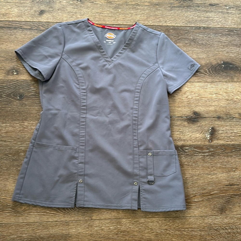 Dickies gray scrub top small